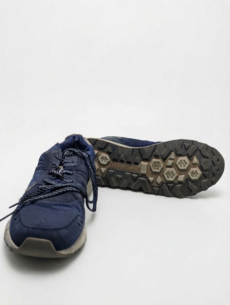 Lumberjack Navy Blue Suede Athletic Sneakers - Image 3