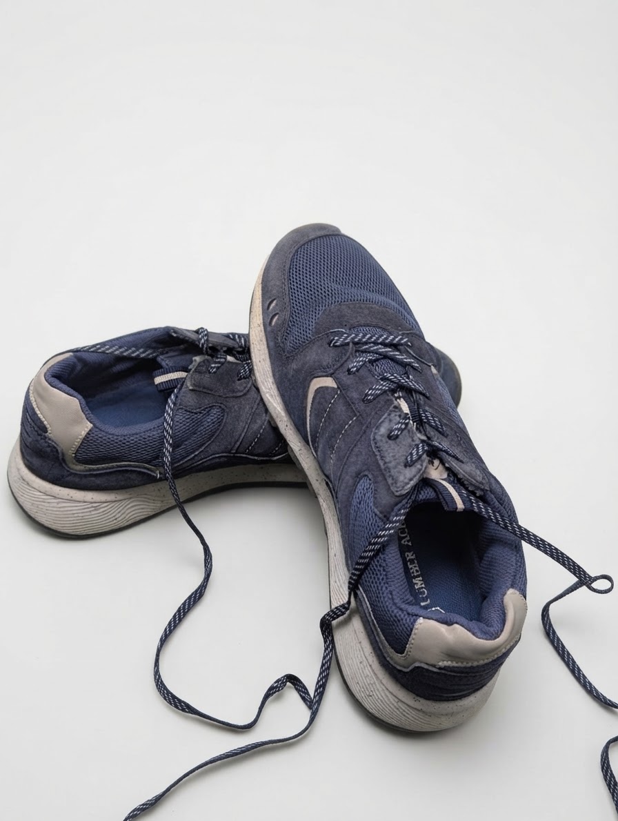 Lumberjack Navy Blue Suede Athletic Sneakers - Image 2