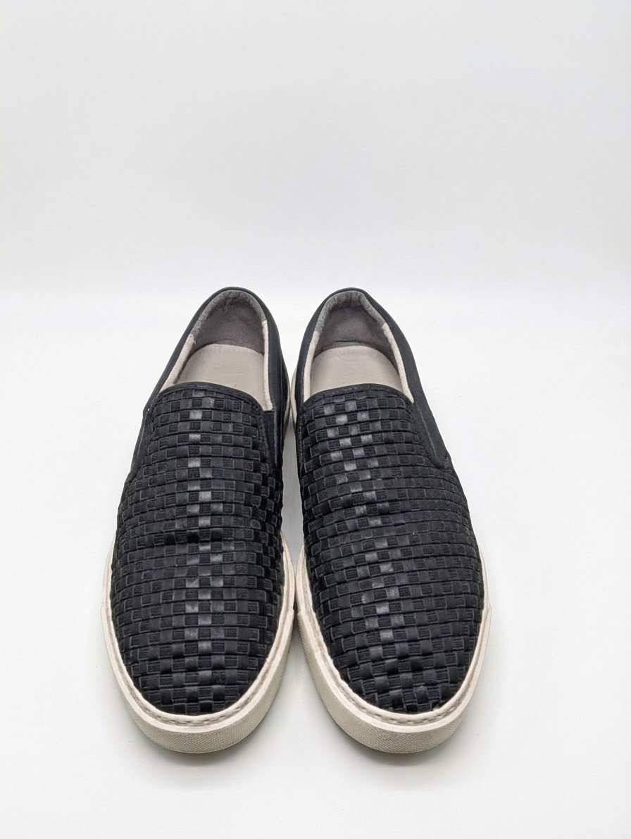 Elcanto Black Woven Slip-On Sneakers - Image 3